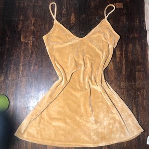 Velvet Beige Dress